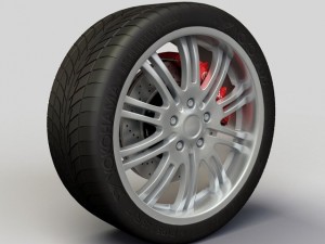 wheel detroit m3 rims and tire Model 3D