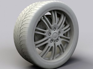 wheel detroit m3 rims and tire 3Dモデル