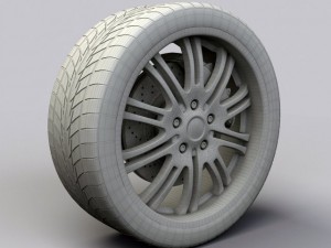 wheel detroit m3 rims and tire 3Dモデル