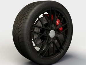 wheel detroit zr1 rims and tire Model 3D