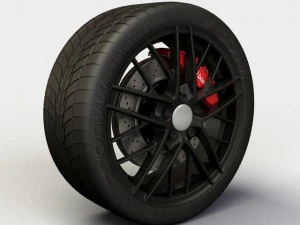 ホイール デトロイト ZR1 リムとタイヤ 3Dモデル