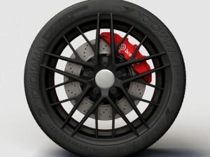 wheel detroit zr1 rims and tire 3D-Modell