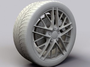 wheel detroit zr1 rims and tire 3D-Modell