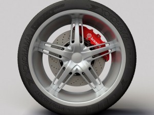 wheel dip  ambush rims and tire 3D 모델