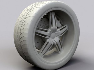 wheel dip  ambush rims and tire 3D 모델