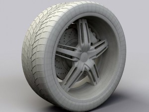 wheel dip  ambush rims and tire 3D 모델