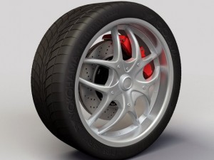 wheel dip boomerang rims and tire Model 3D