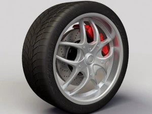 tekerlek dip bumerang jantlar ve lastik 3D Model