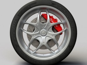 wheel dip boomerang rims and tire 3D Model