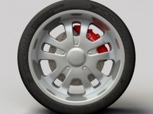 wheel dip d10 rims and tire 3D Model