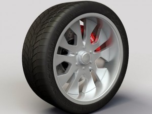 wheel dip d11 rims and tire Model 3D