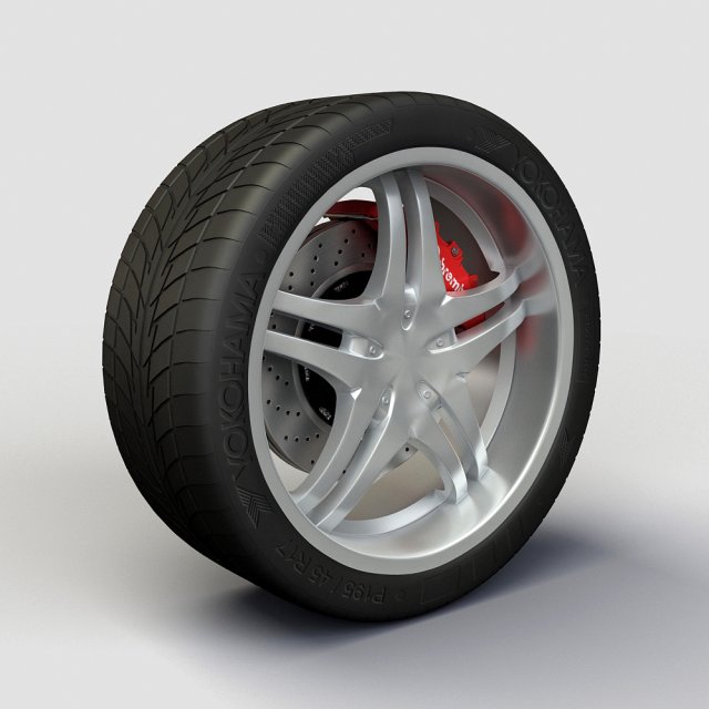 wheel dip dagger rims and tire Modelo 3D .c4d .max .obj .3ds .fbx .stl .blend 