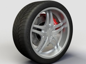 wheel dip dagger rims and tire Model 3D