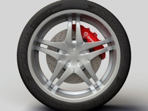 wheel dip dagger rims and tire Modelo 3D