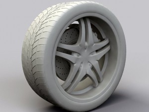 wheel dip dagger rims and tire Modelo 3D