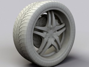 wheel dip dagger rims and tire Modelo 3D