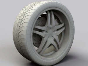 wheel dip dagger rims and tire 3D Model