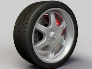 wheel dip exodus rims and tire Model 3D