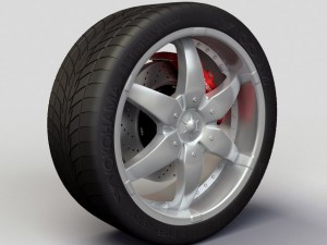 wheel dip flyers rims and tire Model 3D