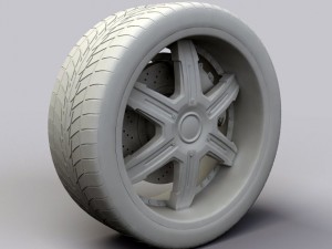 wheel dip heat rims and tire 3D-Modell