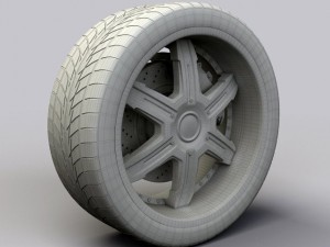 wheel dip heat rims and tire 3D-Modell