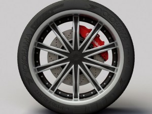 wheel dip ice rims and tire 3D Модель