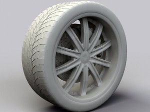 wheel dip ice rims and tire 3D Модель