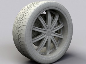 wheel dip ice rims and tire 3D Модель
