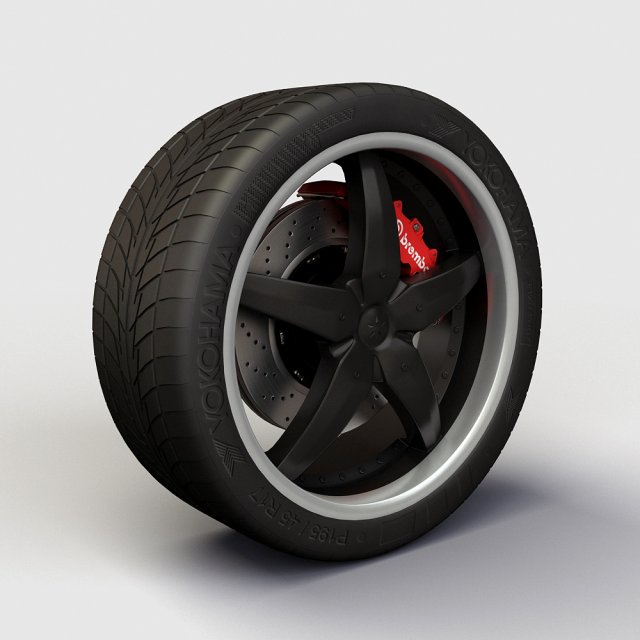 wheel dip laser rims and tire Modello 3D .c4d .max .obj .3ds .fbx .stl .blend 