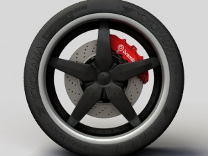 wheel dip laser rims and tire Modello 3D