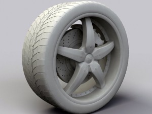 wheel dip laser rims and tire Modello 3D