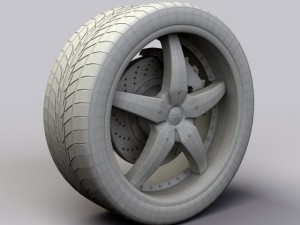 wheel dip laser rims and tire Modello 3D