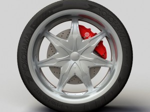 wheel dip libra rims and tire 3D Model