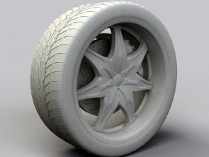 wheel dip libra rims and tire 3D Model
