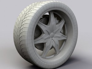 wheel dip libra rims and tire 3D Model