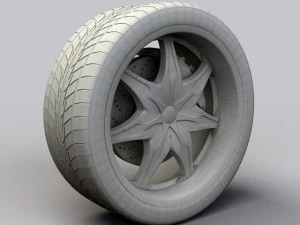 wheel dip libra rims and tire 3D Model