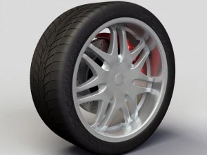 ホイールディップファントムリムとタイヤ 3Dモデル