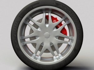 wheel dip phantom rims and tire Model 3D