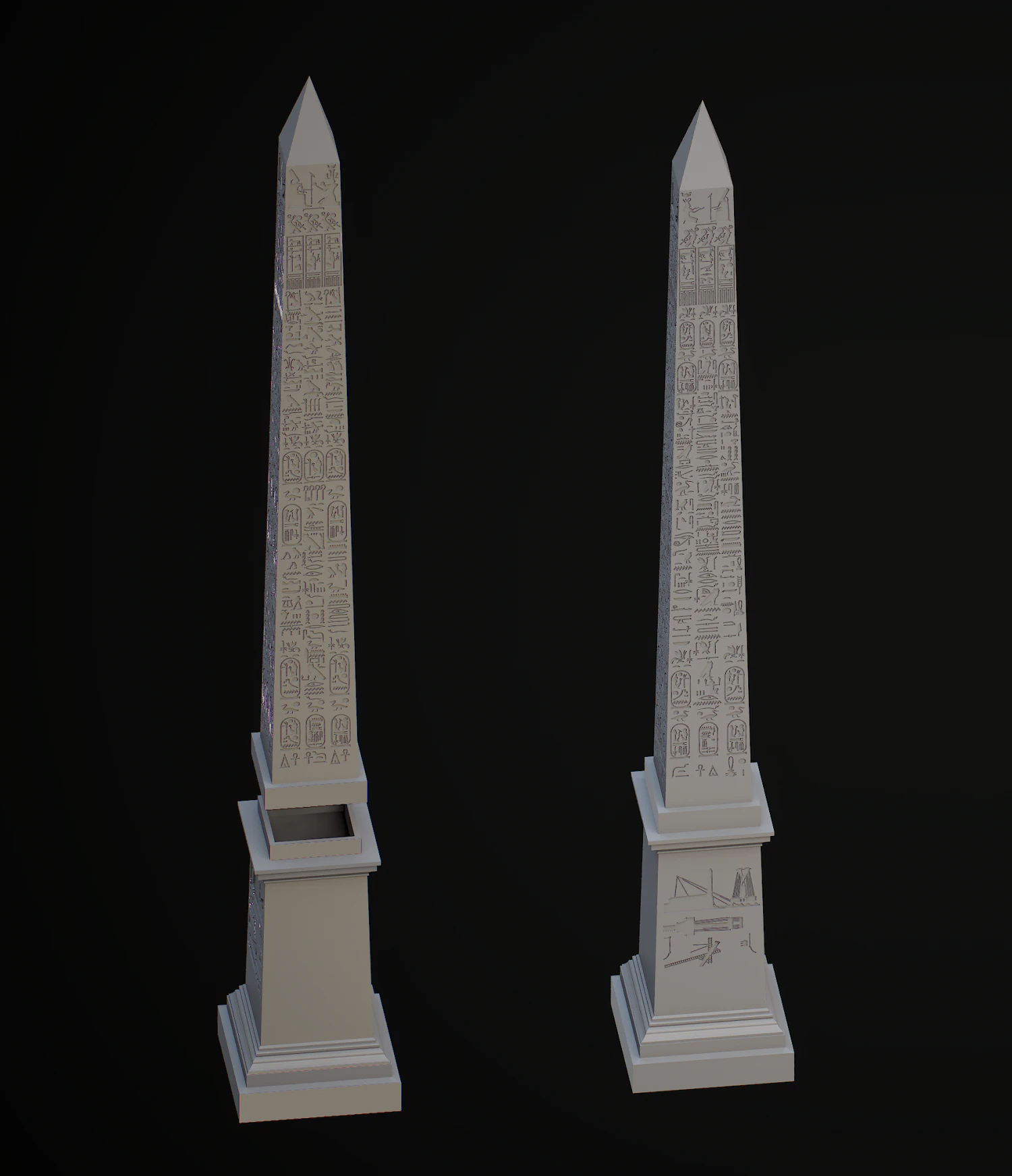 Luxor Obelisk 40CM 3D Print Model .c4d .max .obj .3ds .fbx .stl .blend 