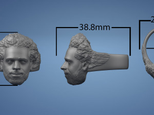 Mohamed salah ring 3D print model 3D-Druckmodell