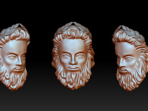 Zeus face ring 3D print model 3D Принт Модель