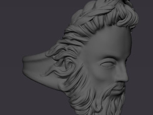 Zeus face ring 3D print model 3D Принт Модель