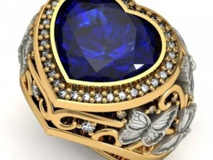 ring with butterflies 3D Print Model
