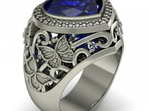 ring with butterflies 3D Print Model