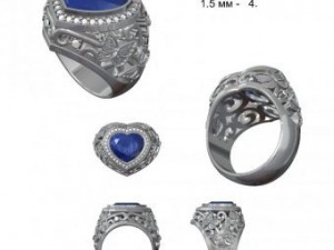 ring with butterflies Modèles 3D en vedette