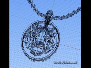 pendant tiger 3D Model