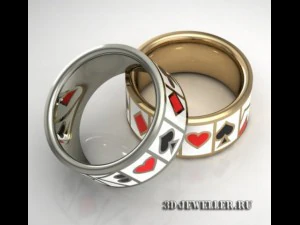 카지노 에나멜 반지 3D 모델