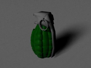 Spiel Granate Low Poly 3D Modell