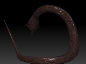 alien worm Modèle 3D