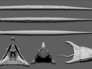 alien worm Modèle 3D